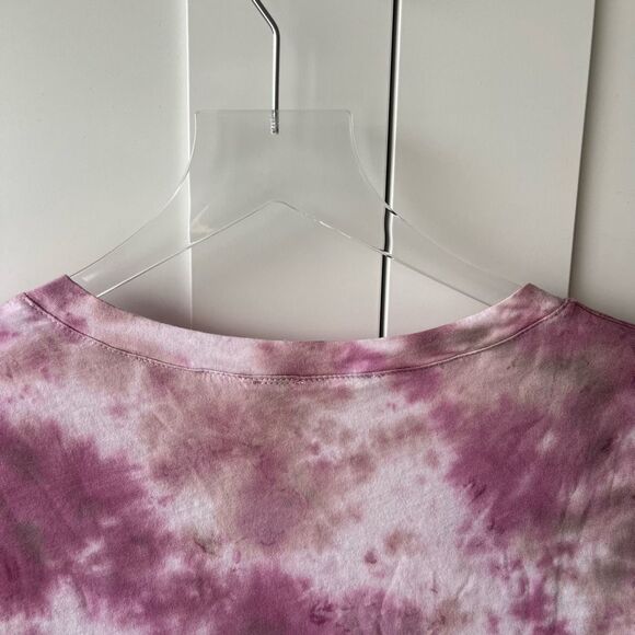Anthropologie MaronieTie Dye Knit T-Shirt Berry/Sand size medium NWOT - Picture 9 of 10